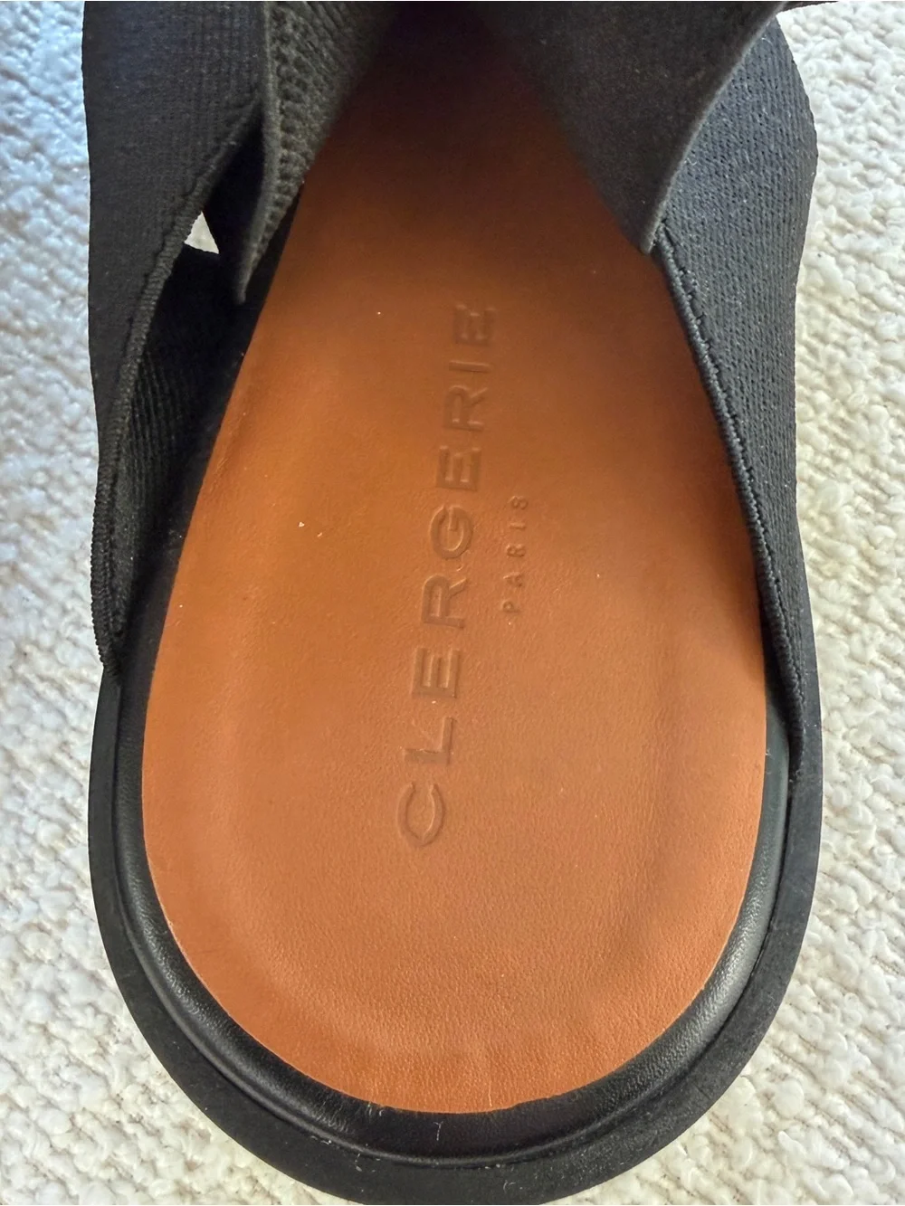 Robert Clergerie Paris Black Elastic Crossover Sandals